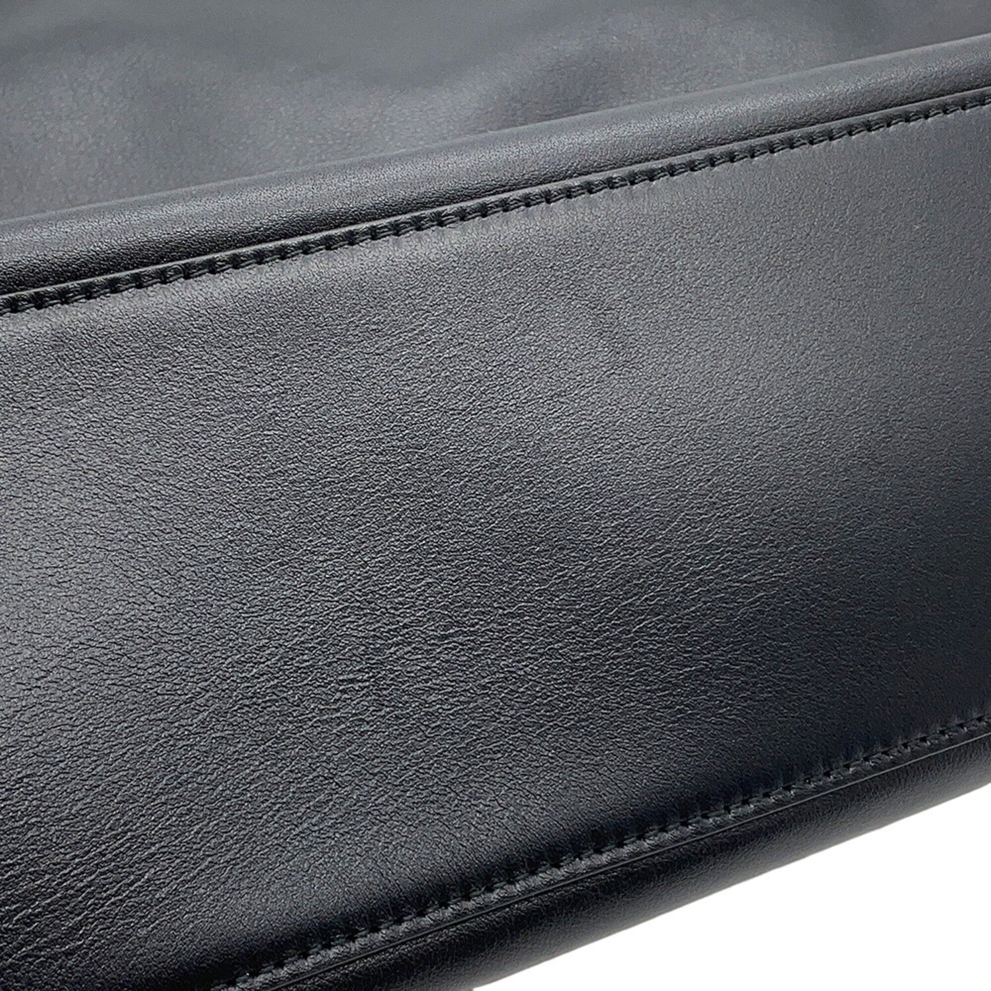 Gucci Black Leather Handbag Tote Bag (Pre-Owned)