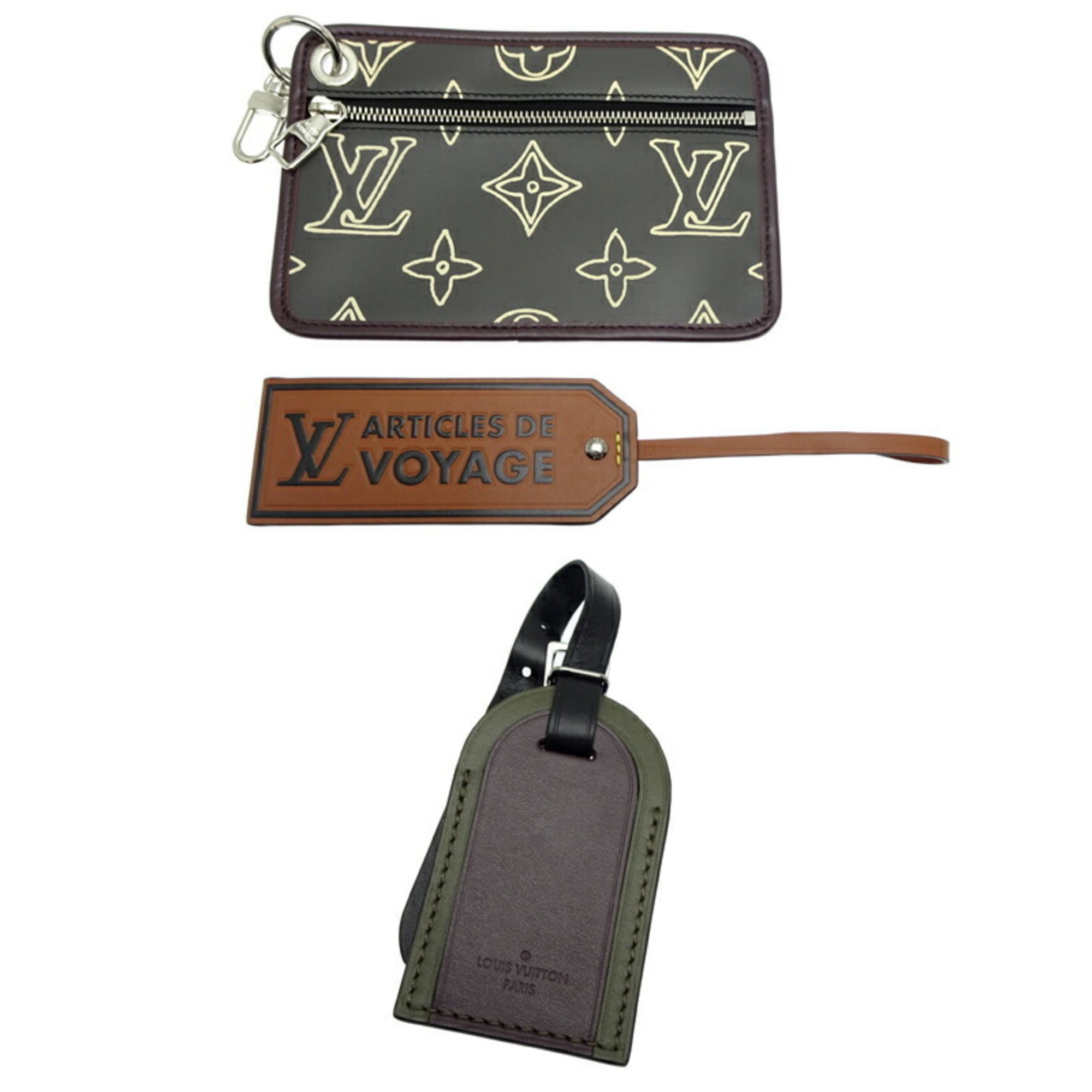 Louis Vuitton Collection Black Brown Green Monogram Eclipse Boston Bag