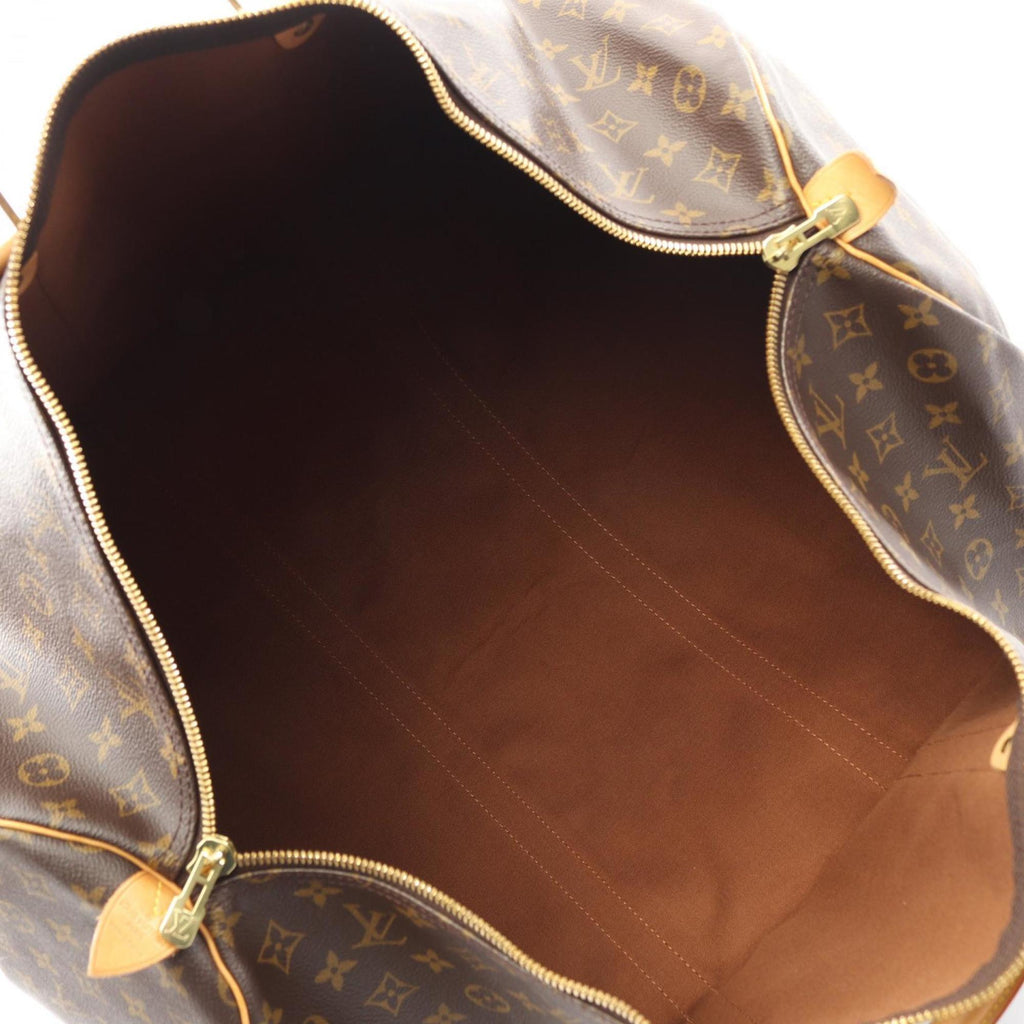 Louis Vuitton Brown Monogram Coated Canvas Leather Boston Bag