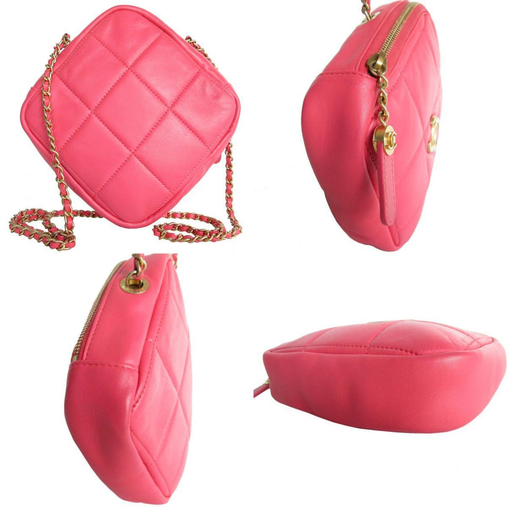 Chanel Pink Leather Shoulder Bag