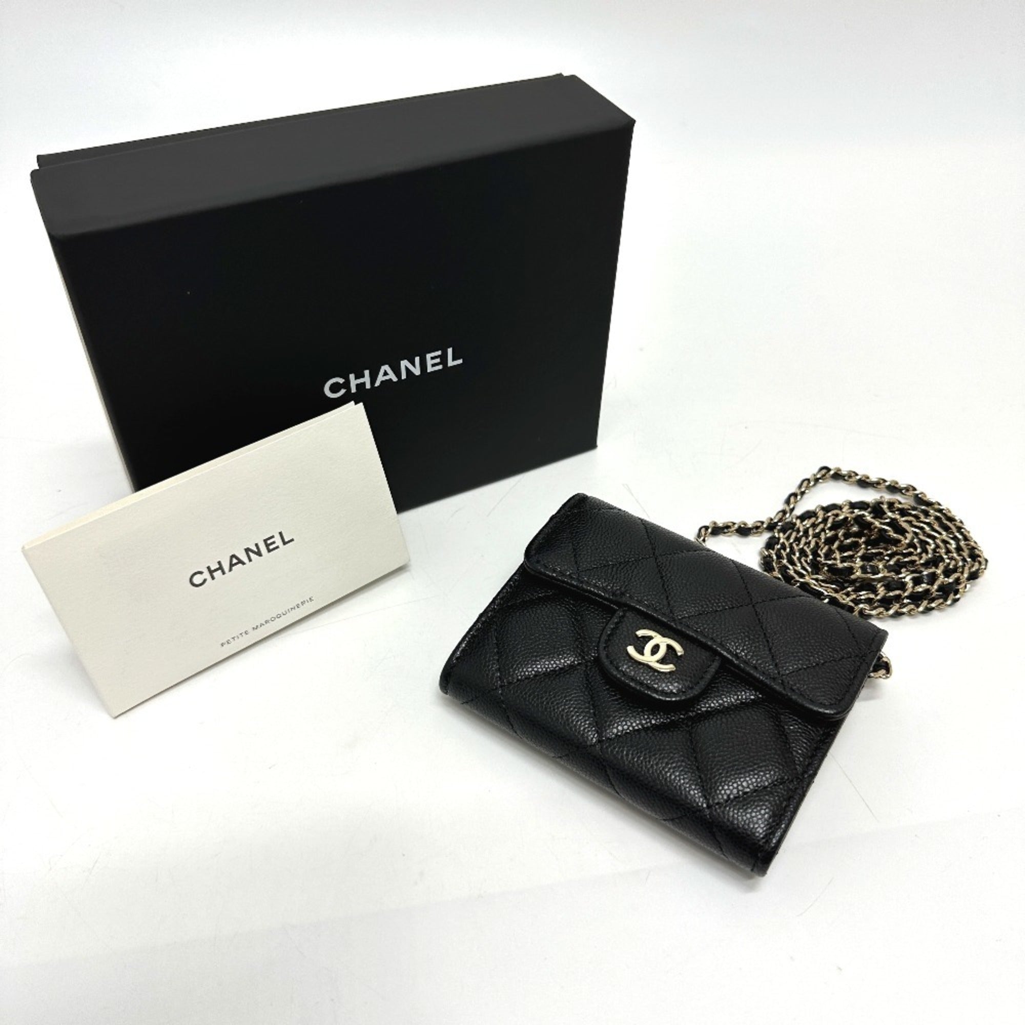 Chanel Black Grained Calfskin Coin Purse/Coin Case