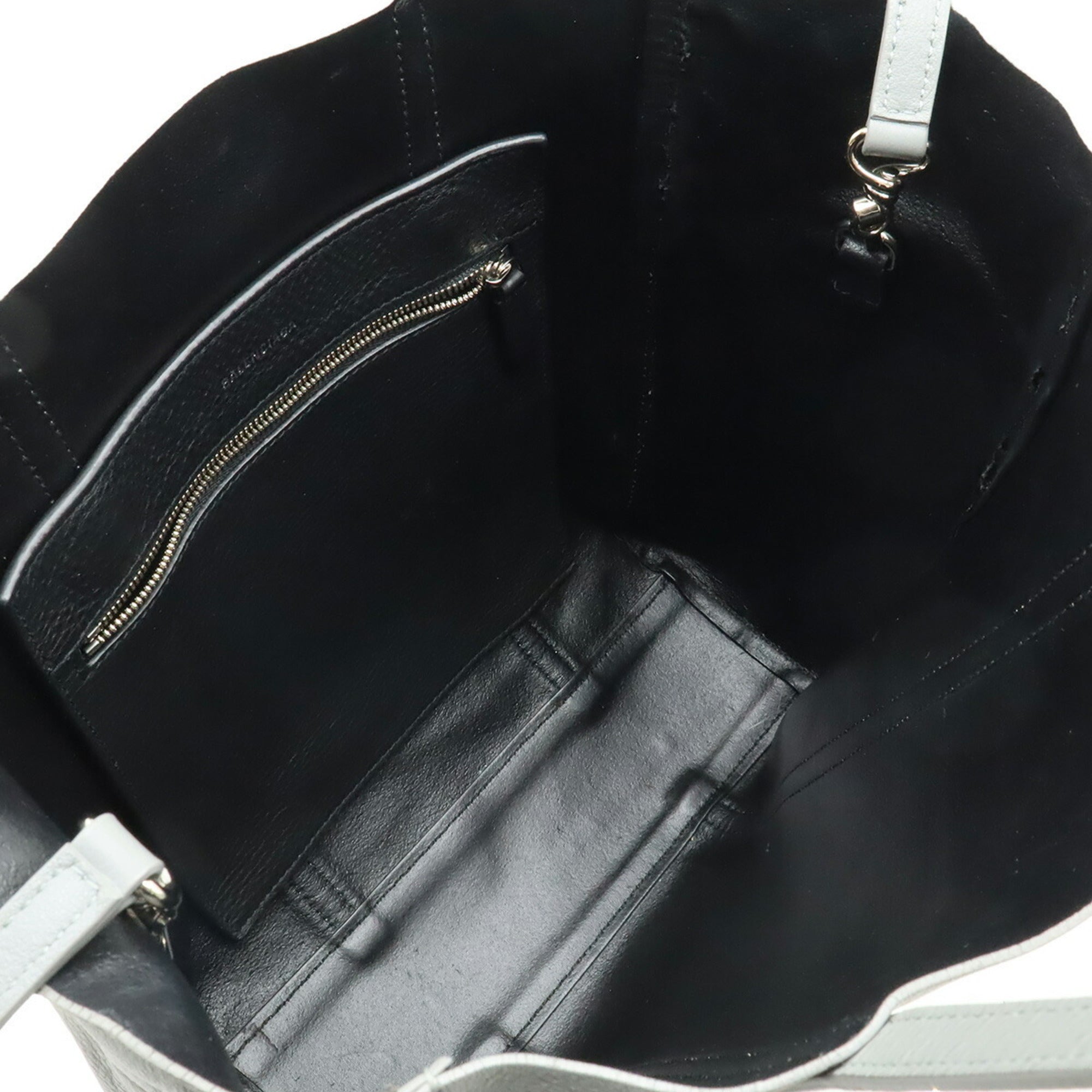 Balenciaga Gray Leather Shoulder Bag Tote