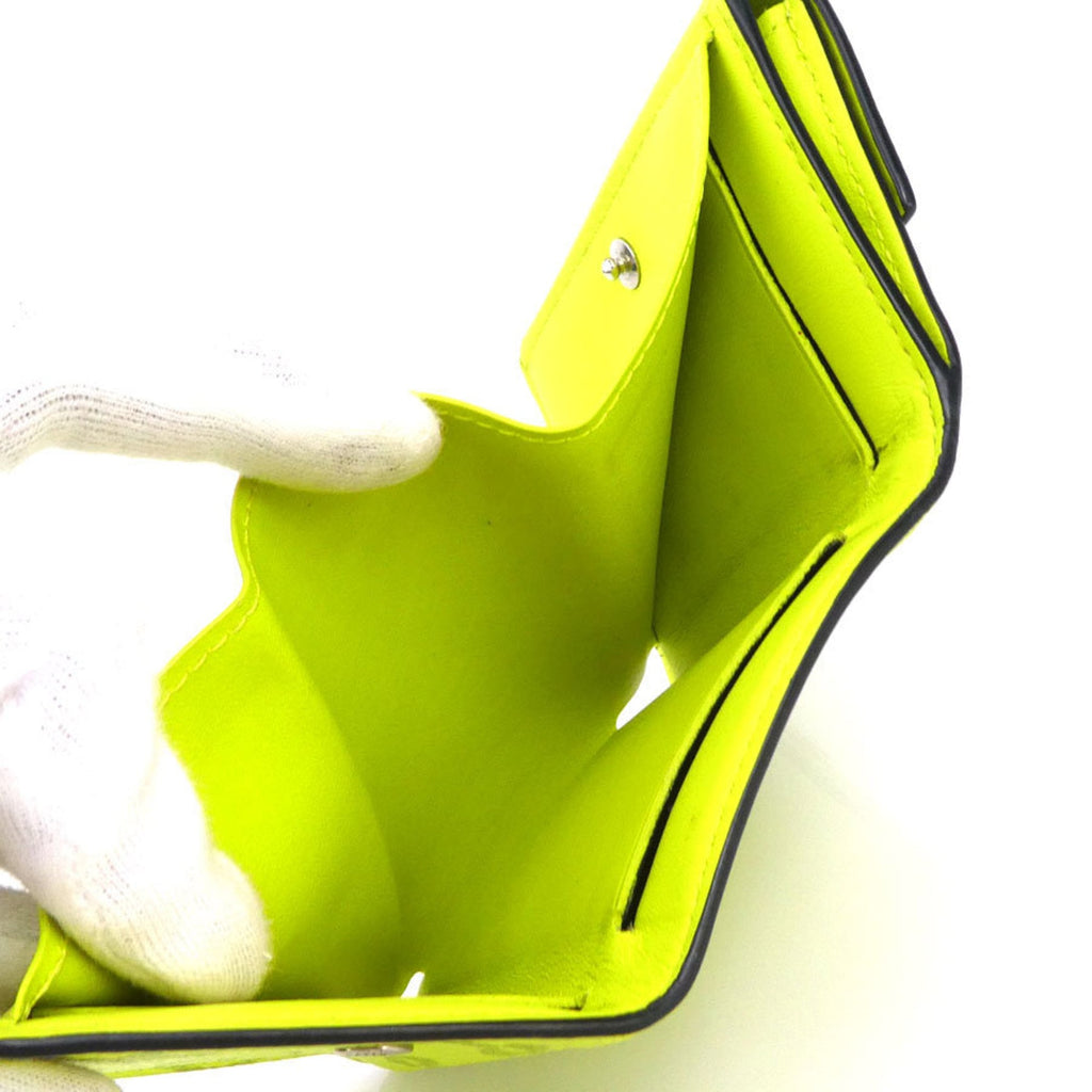 Louis Vuitton Green Yellow Pvc Leather Wallet (Tri-Fold)