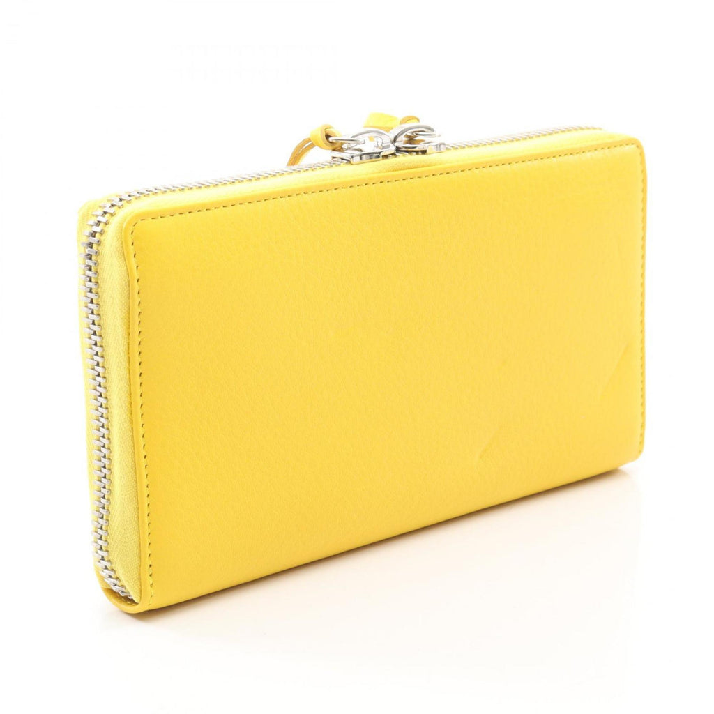 Balenciaga Yellow Leather Long Wallet (Bi-Fold)