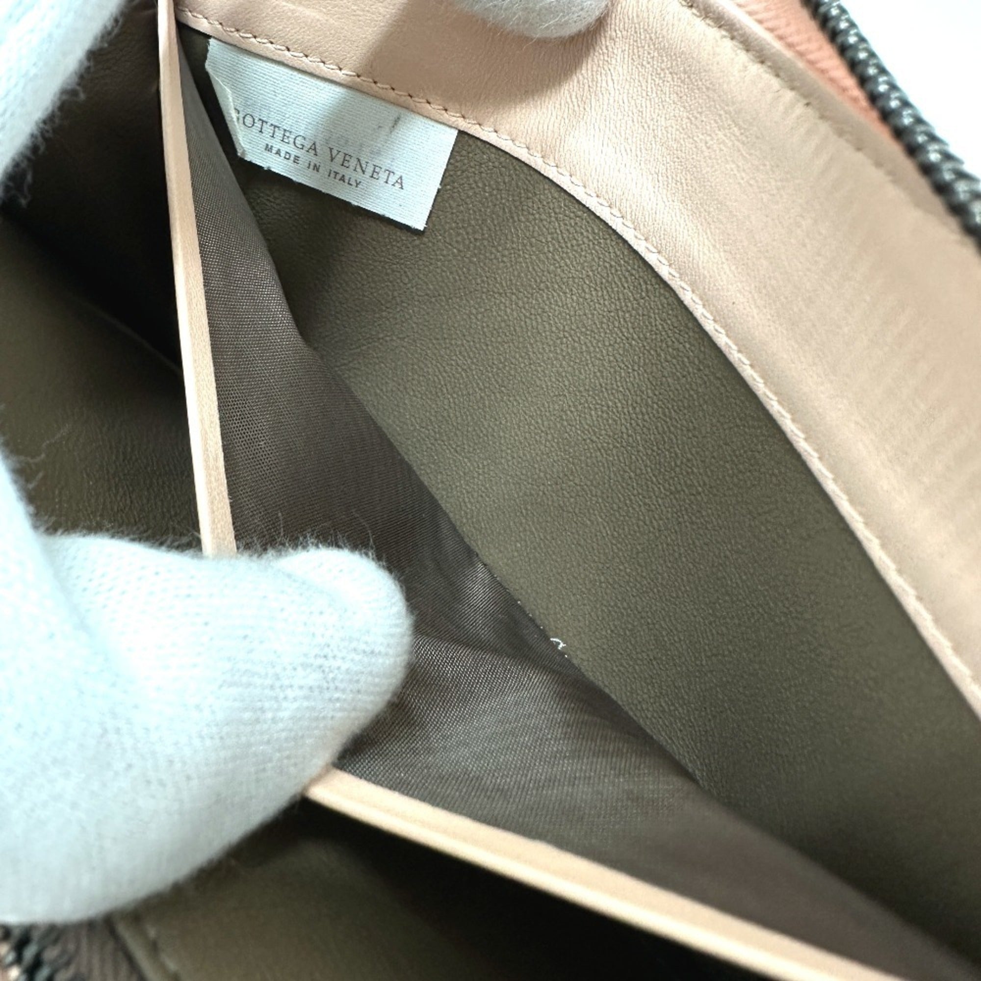 Bottega Veneta Pink Intrecciato Long Wallet (Bi-Fold)