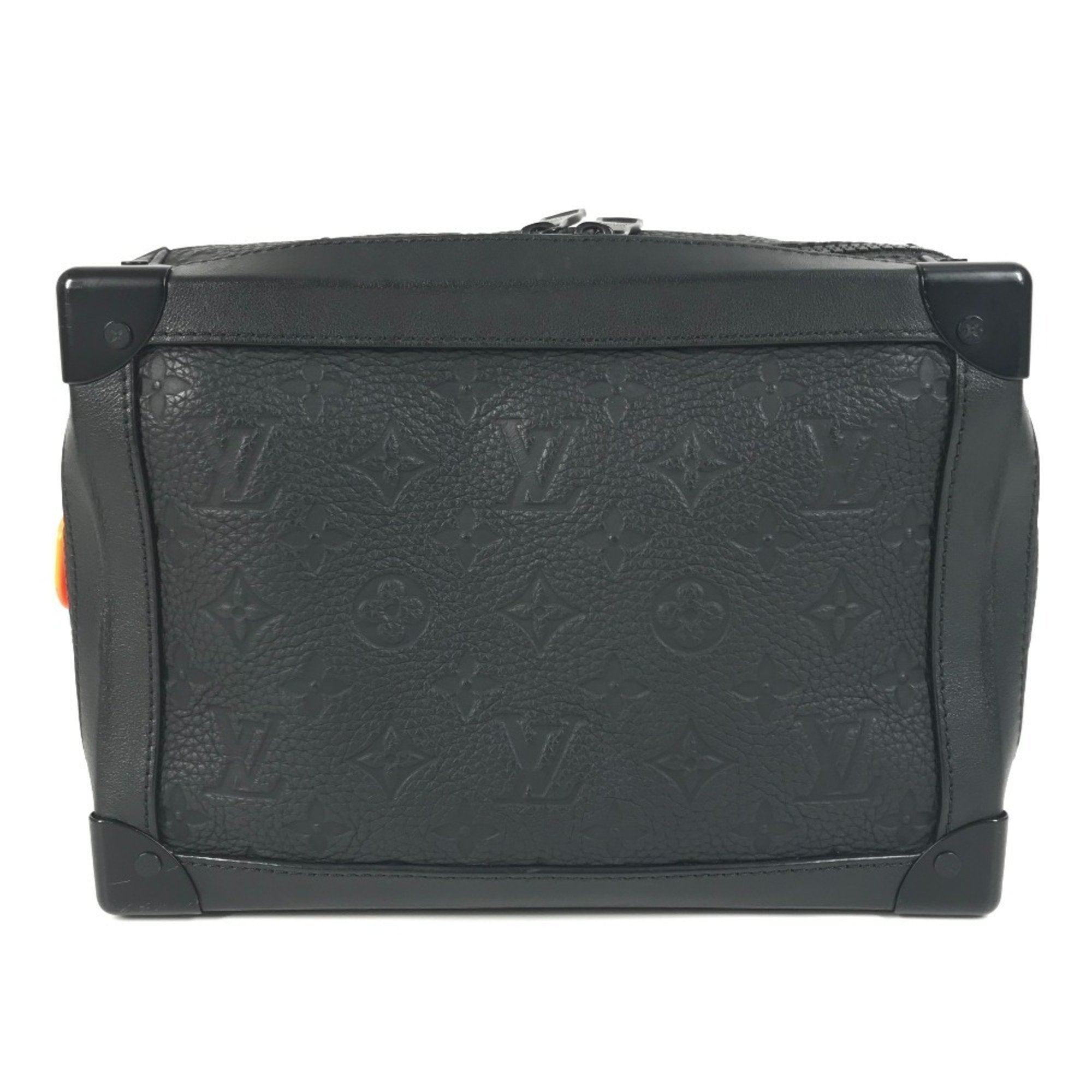 Louis Vuitton Black Noir Leather Clutch Bag Shoulder Bag
