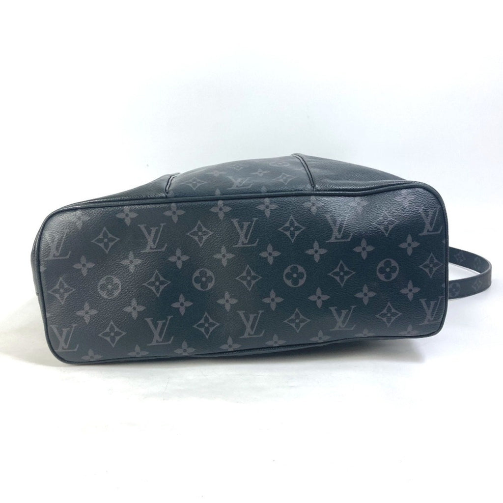 Louis Vuitton Taigarama Black Taiga Leather Monogram Eclipse Handbag Shoulder Bag Tote Bag