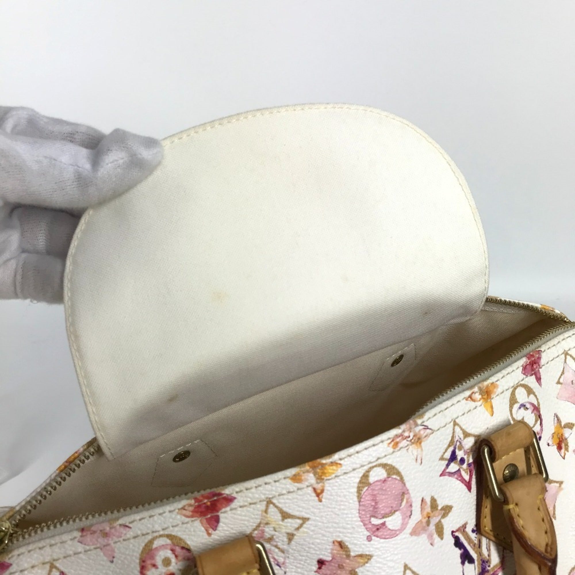 Louis Vuitton Monogram Watercolor Pink White Boston Bag Handbag