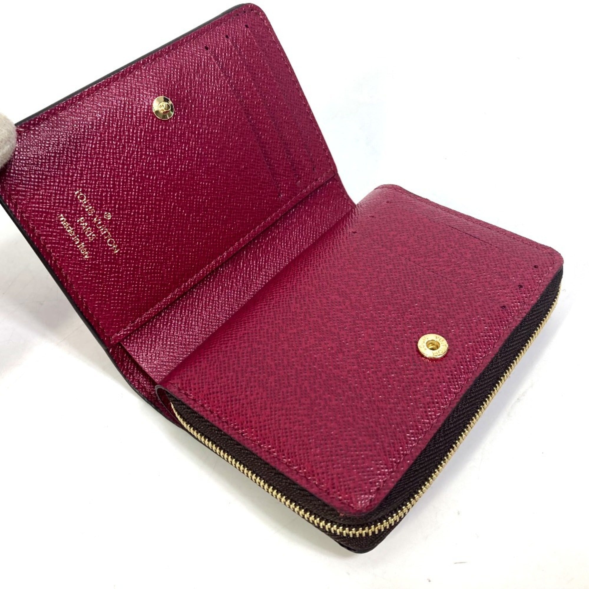 Louis Vuitton Monogram Brown Fuchsia Monogram Wallet
