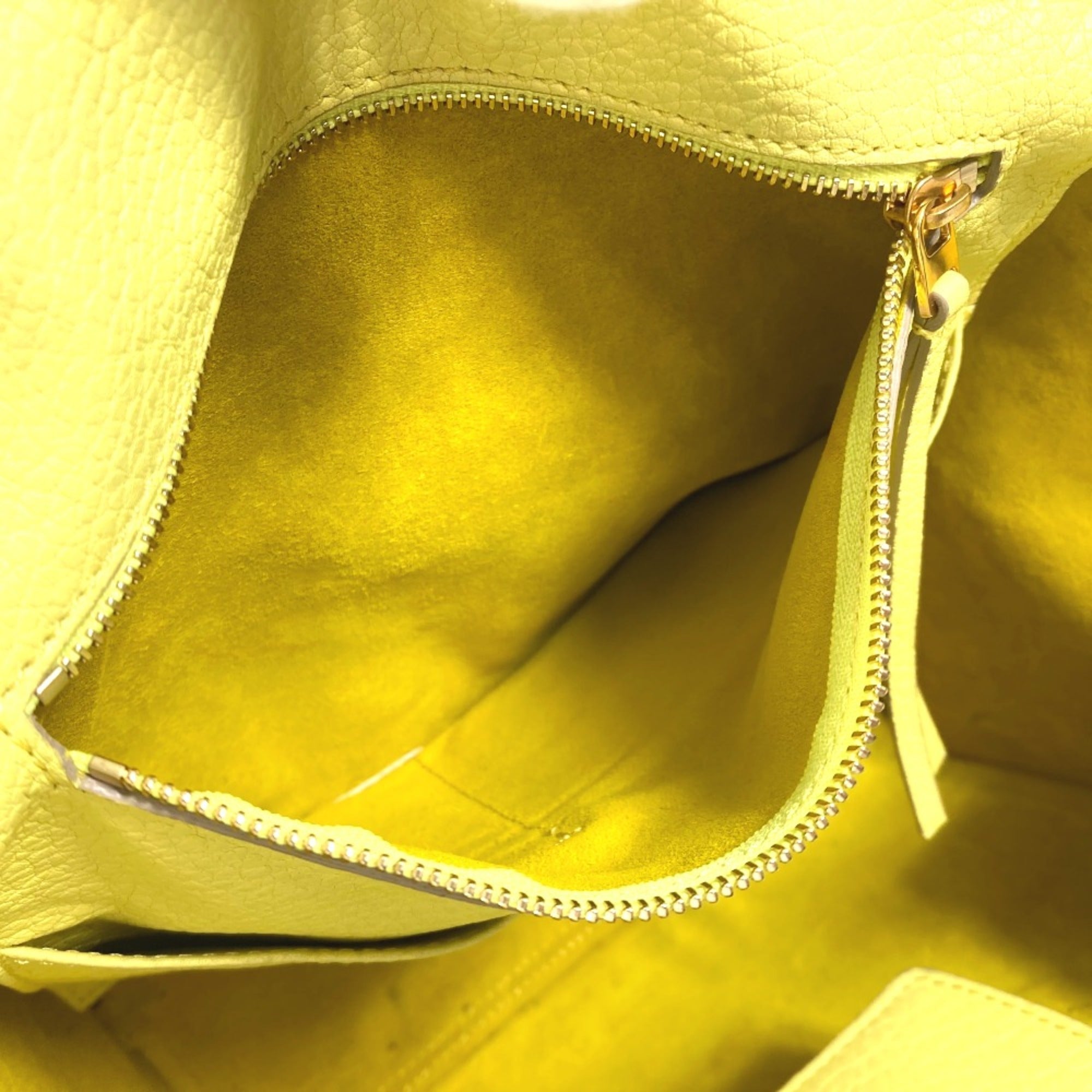 Celine Yellow Leather Handbag