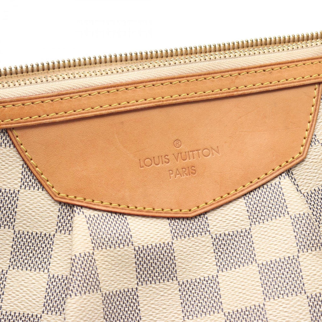 Louis Vuitton Damier Azur White Coated Canvas Leather Handbag Shoulder Bag