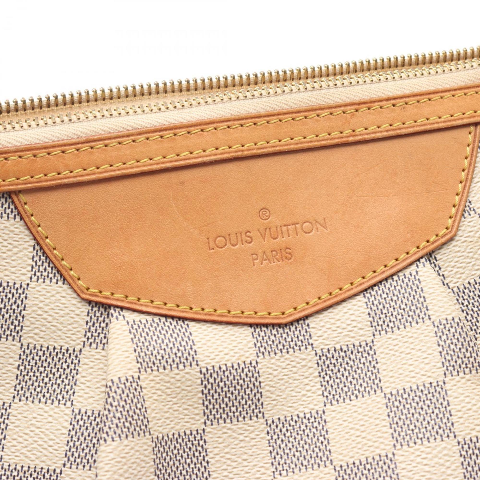 Louis Vuitton Damier Azur White Coated Canvas Leather Handbag Shoulder Bag