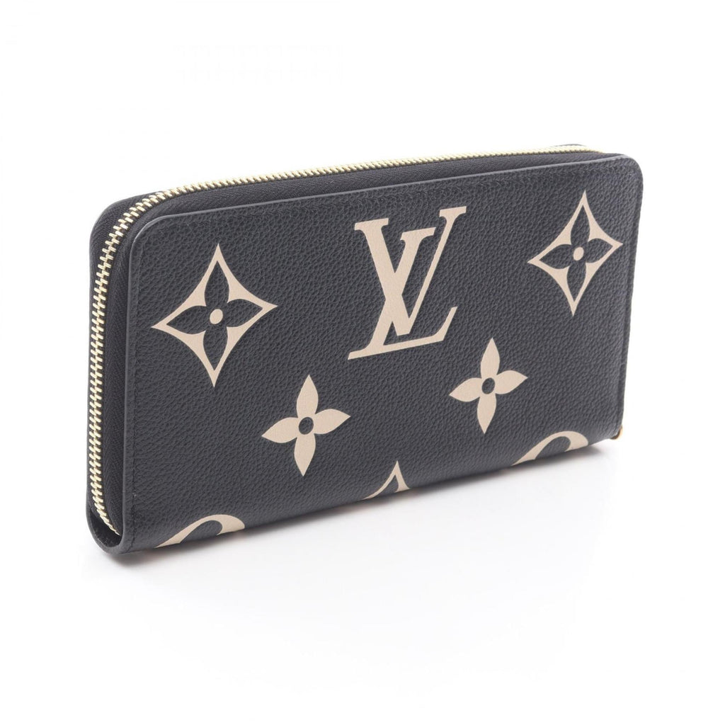 Louis Vuitton Beige Bicolor Black Monogram Empreinte Leather Long Wallet