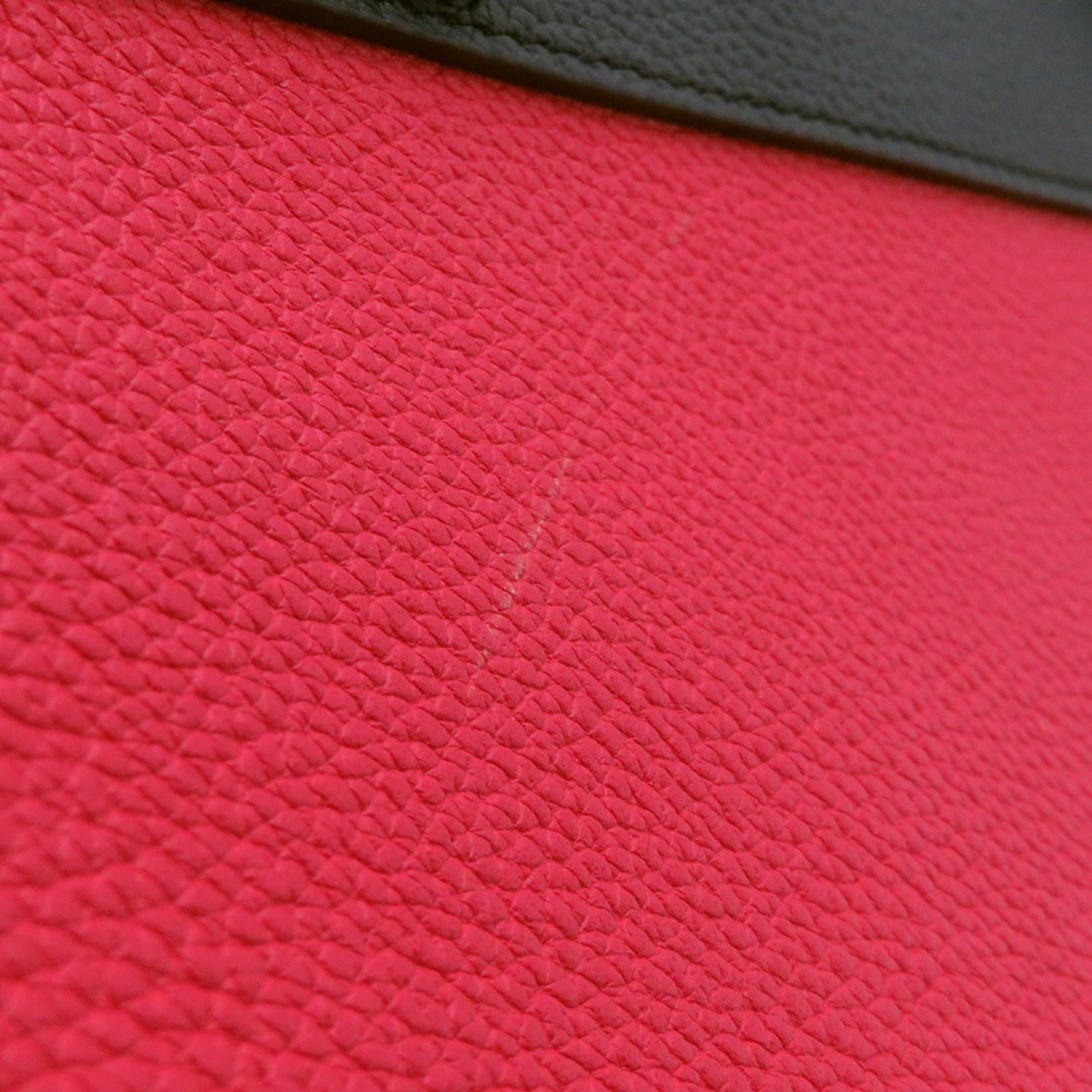 Louis Vuitton Noir Rouge Leather Handbag Shoulder Bag
