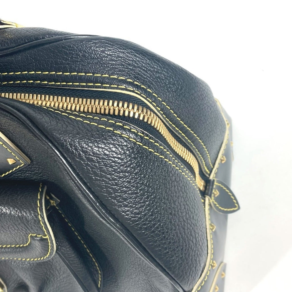 Louis Vuitton Suhali Black Noir Suhali Leather Boston Bag Handbag Shoulder Bag