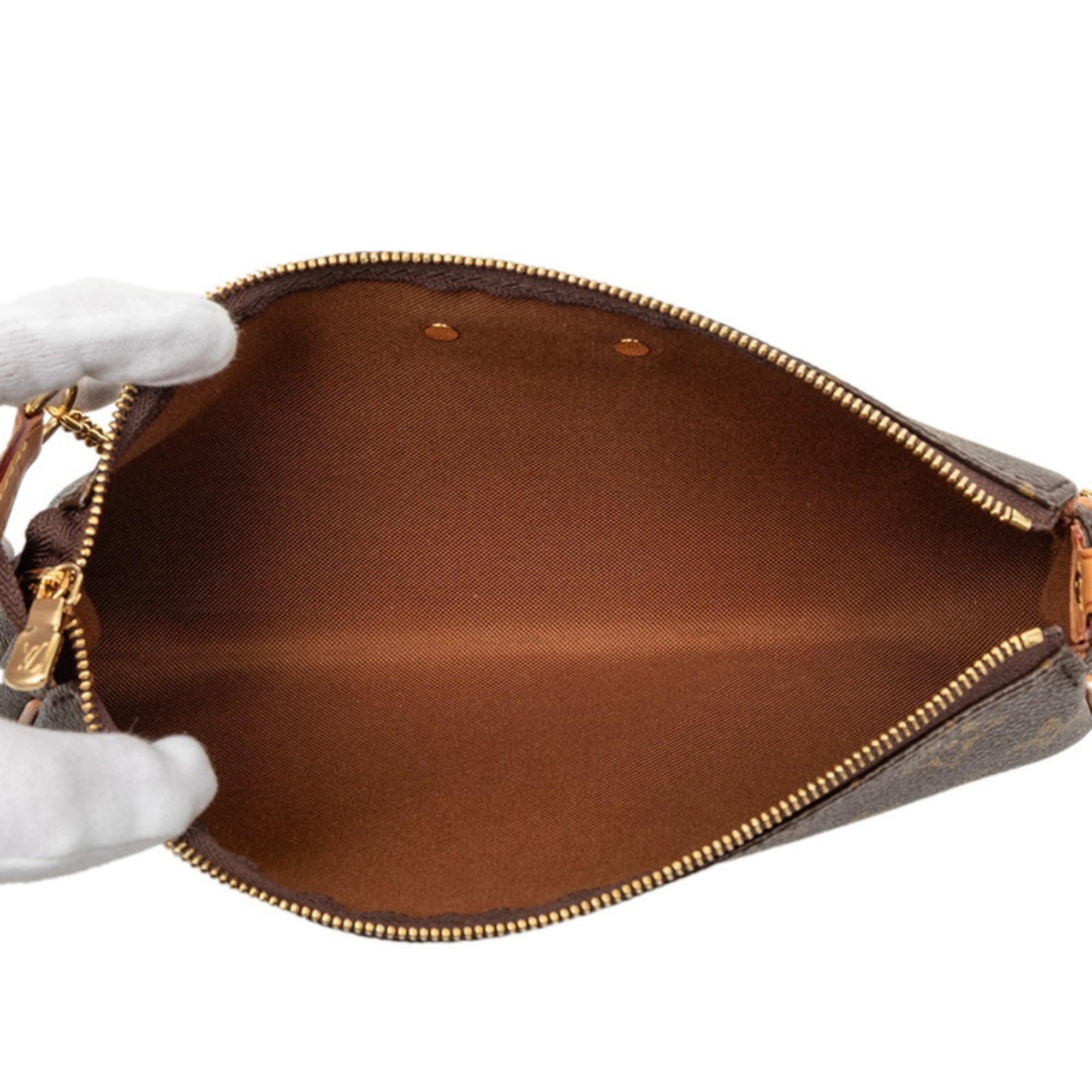 Louis Vuitton Brown Pvc Leather Handbag Shoulder Bag
