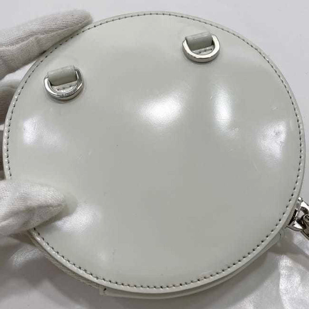 Prada White Leather Pochette Shoulder Bag