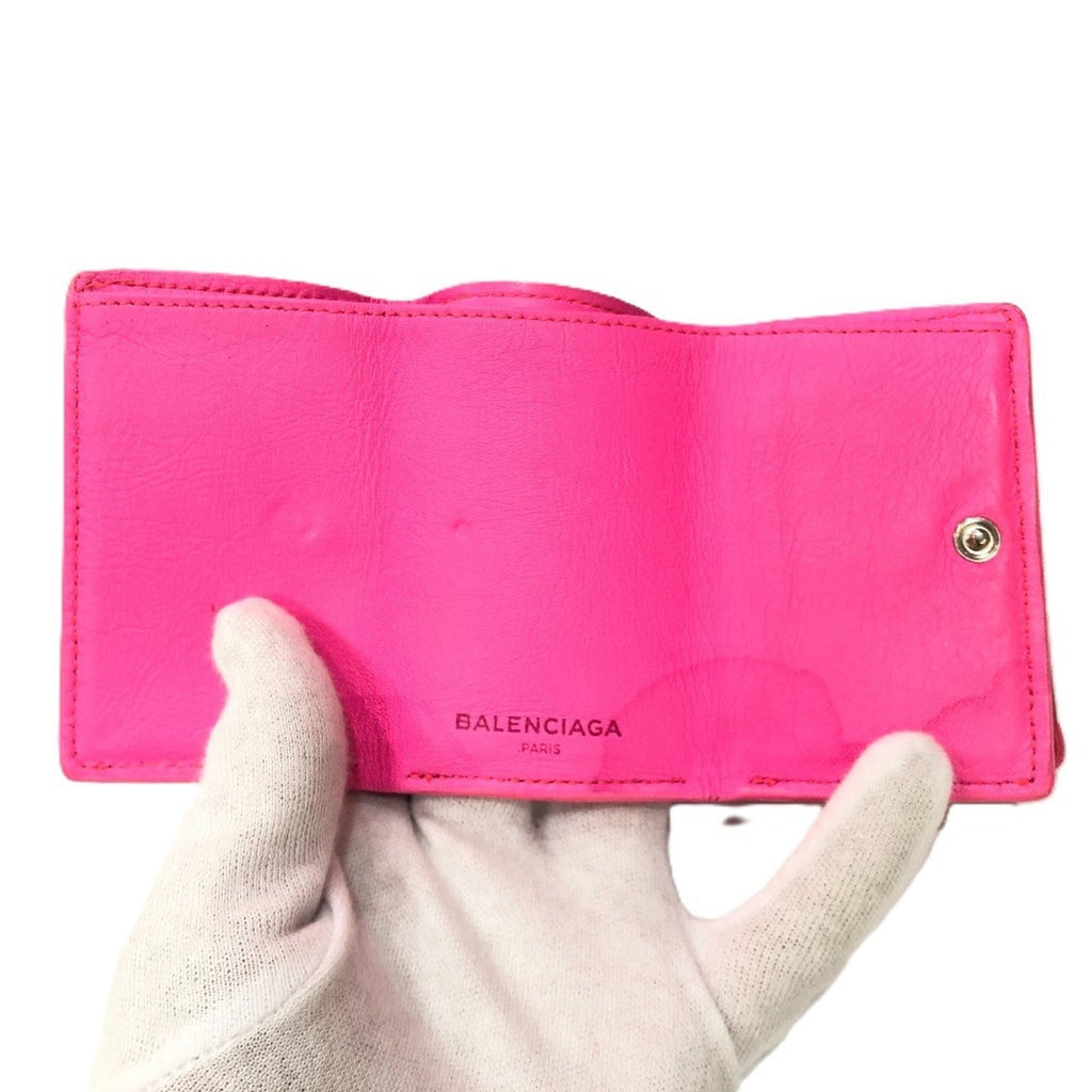 Balenciaga Pink Leather Wallet (Tri-Fold)