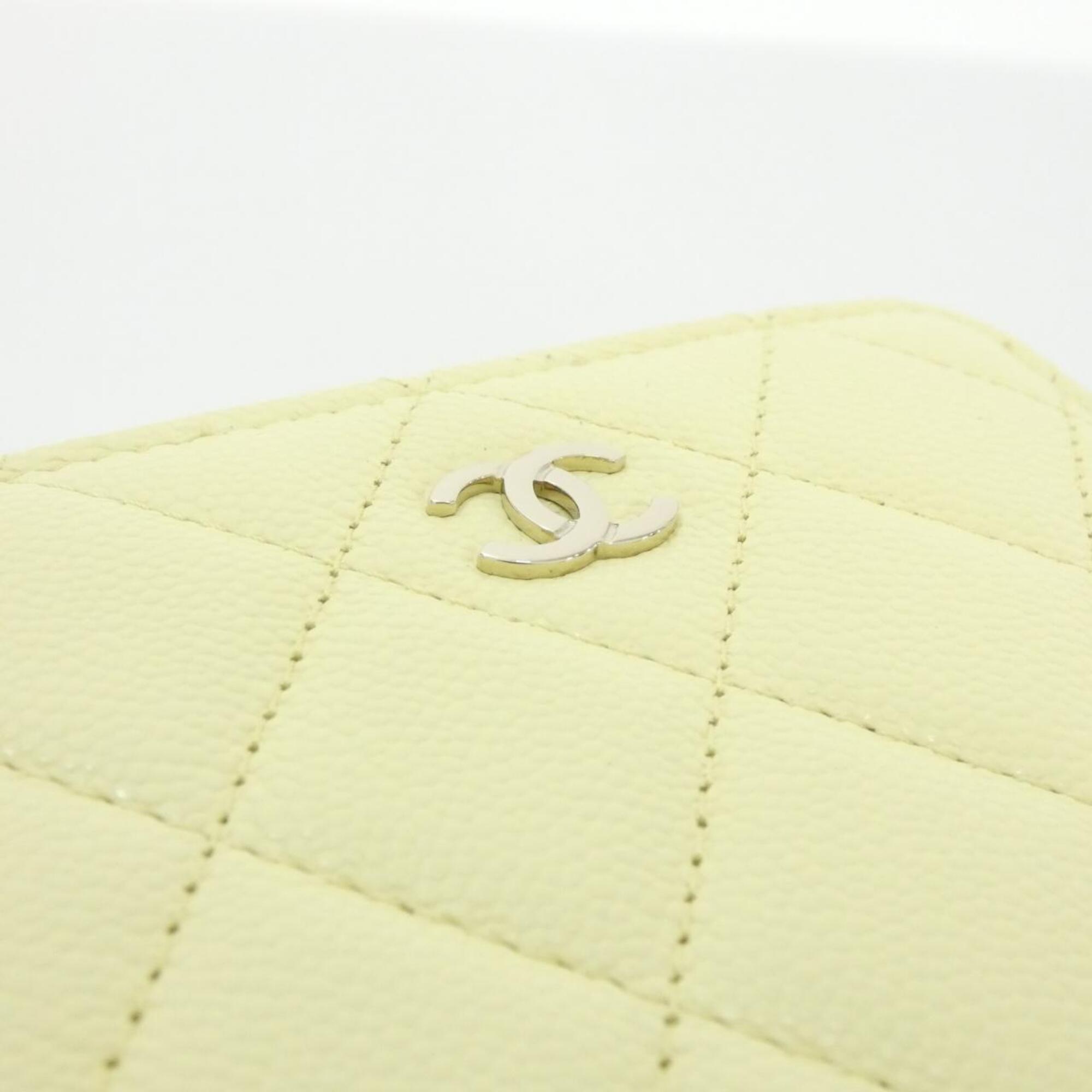Chanel Yellow Grained Calfskin