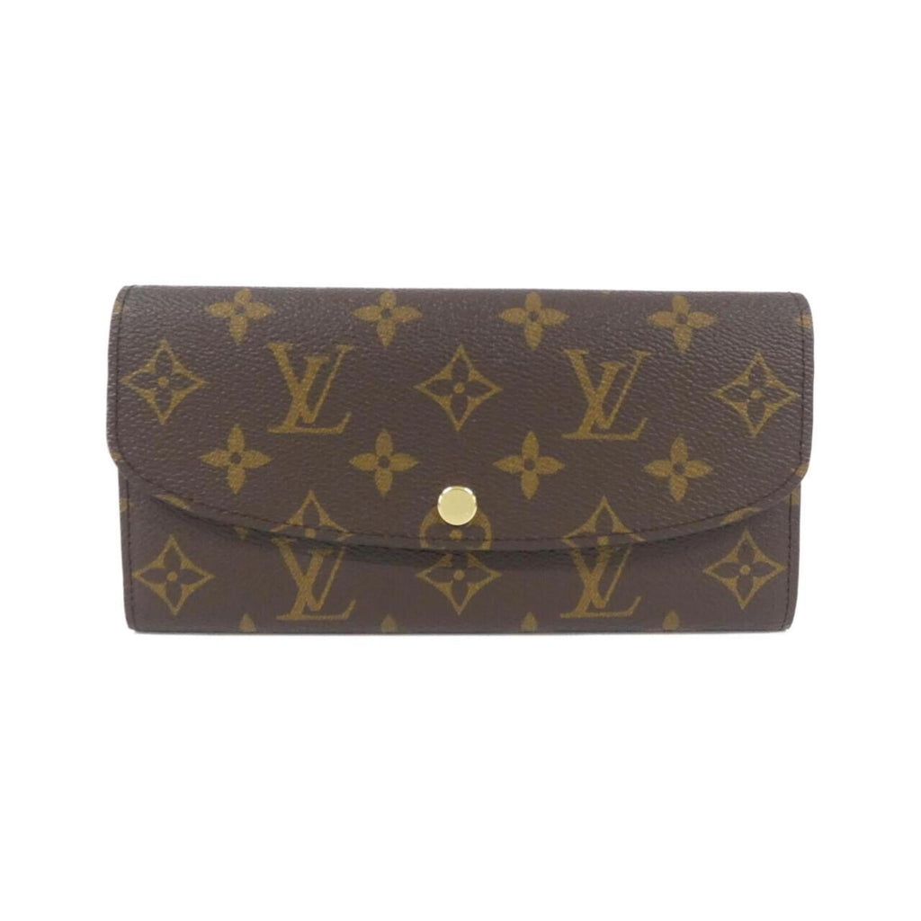 Louis Vuitton Brown Fuchsia Coated Canvas Long Wallet (Tri-Fold)