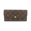 Louis Vuitton Brown Fuchsia Coated Canvas Long Wallet (Tri-Fold)