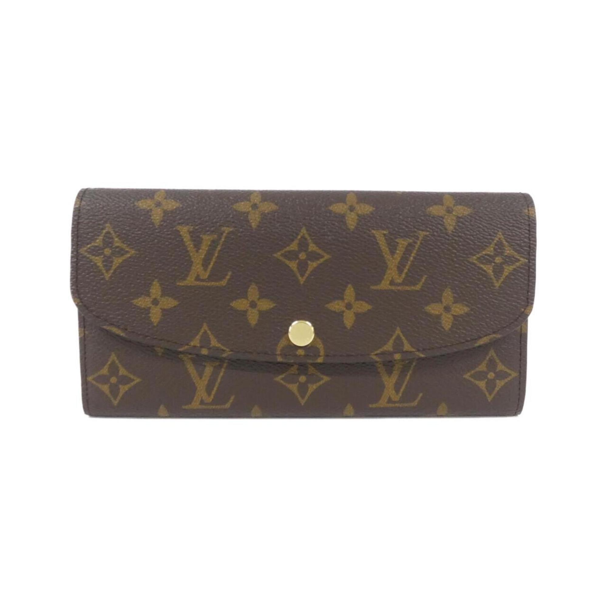 Louis Vuitton Brown Fuchsia Coated Canvas Long Wallet (Tri-Fold)