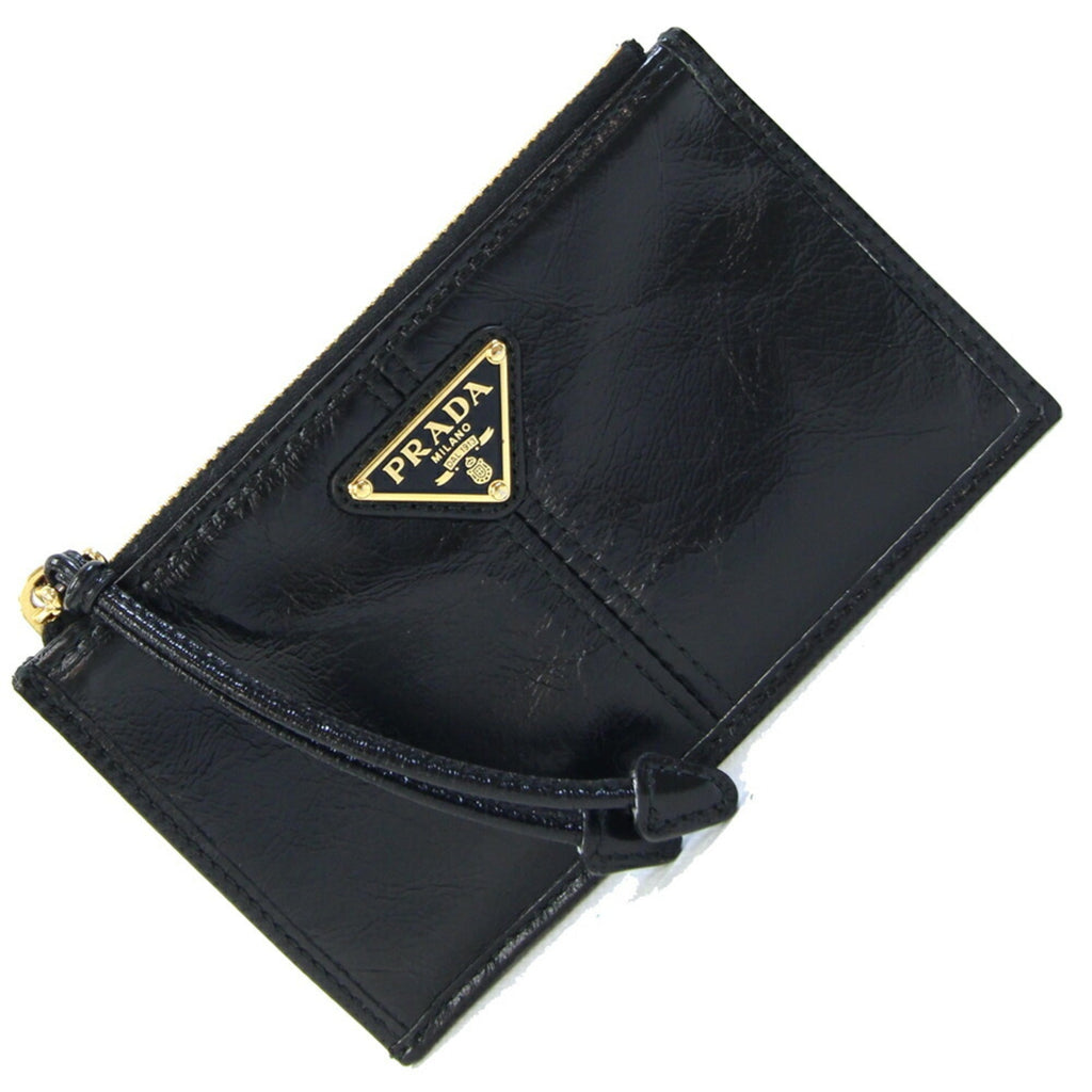 Prada Black Leather Card Wallet