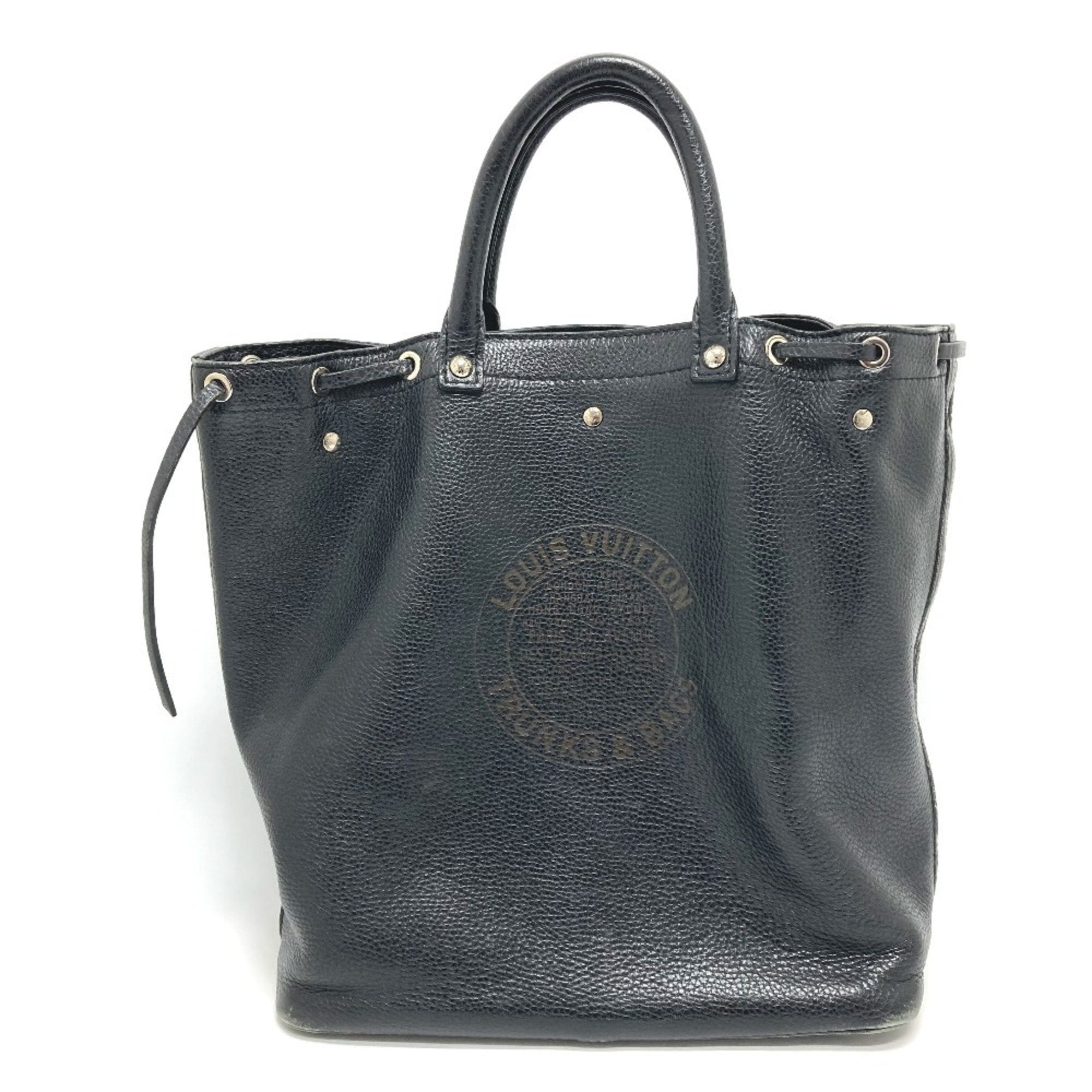 Louis Vuitton Black Noir Leather Tote Bag