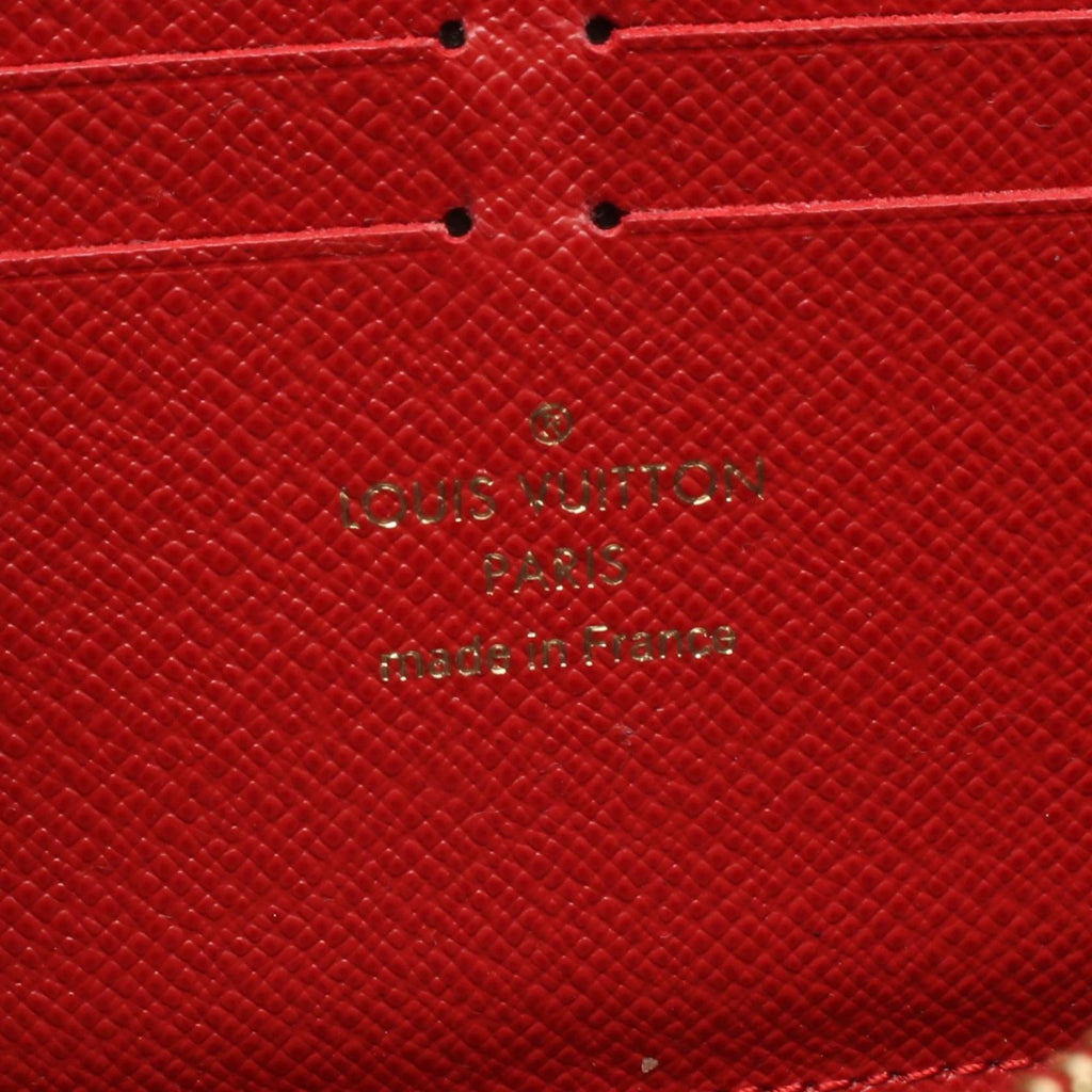 Louis Vuitton Brown Cerise Red Color Monogram Leather Coated Canvas Long Wallet