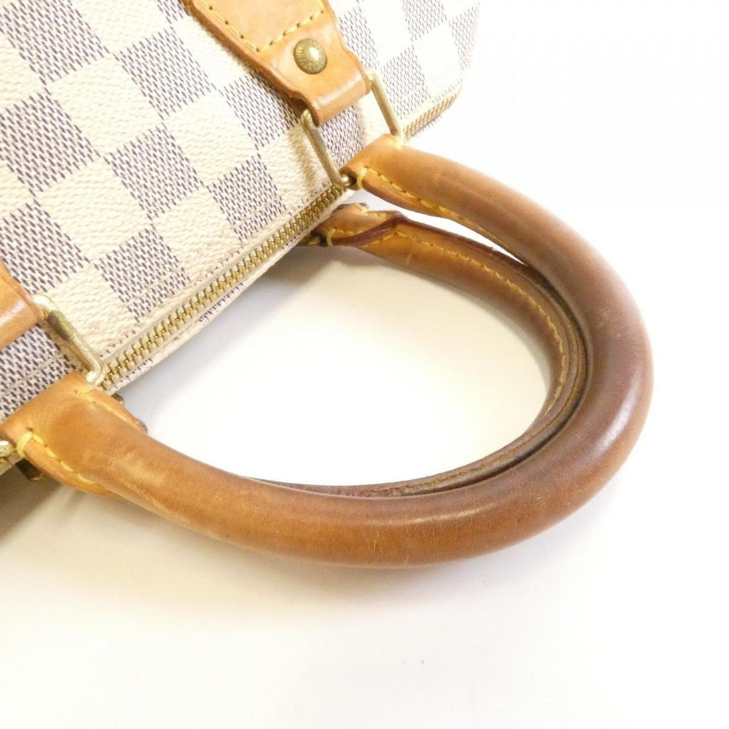 Louis Vuitton Azur White Coated Canvas Boston Bag