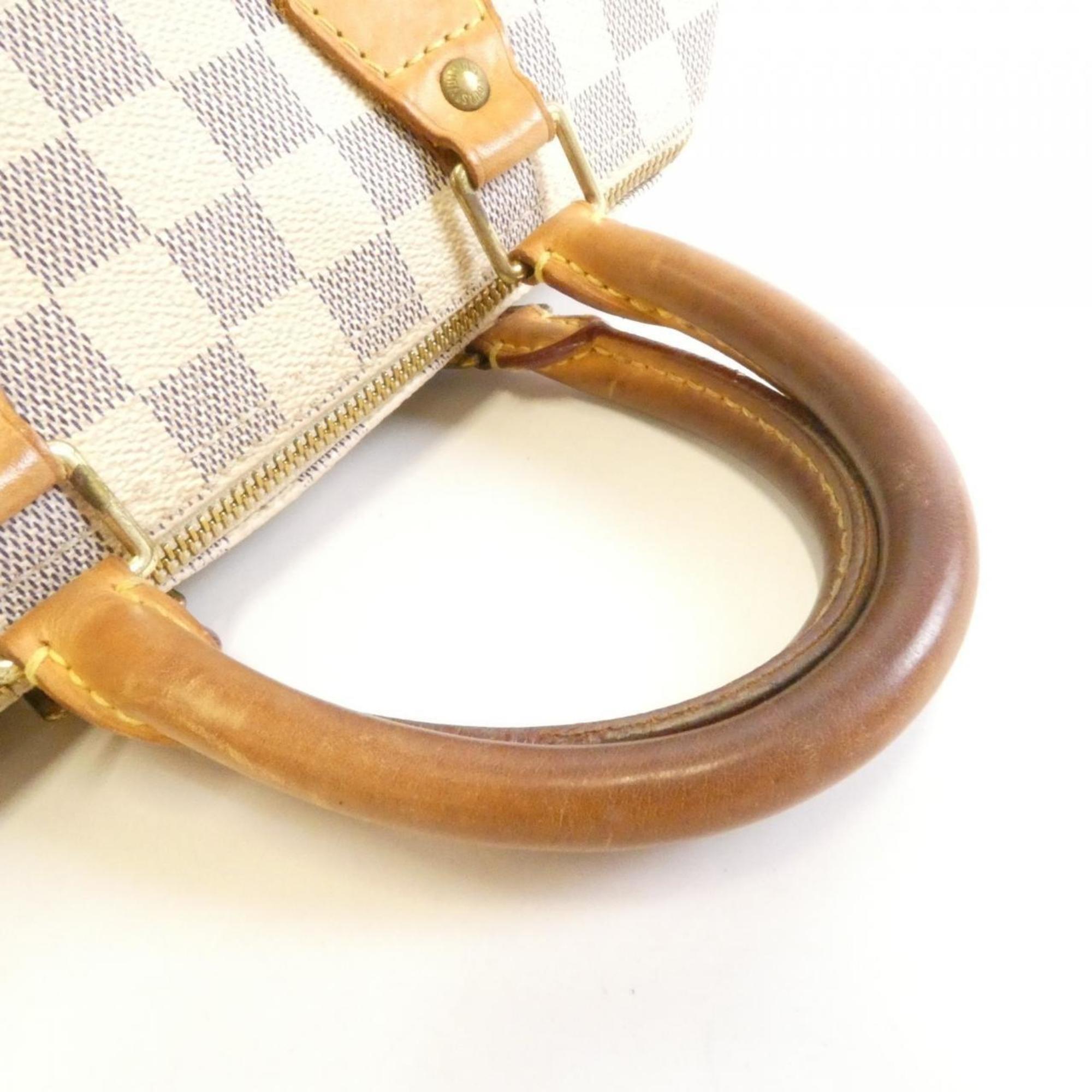 Louis Vuitton Azur White Coated Canvas Boston Bag