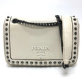 Prada White Leather Shoulder Bag