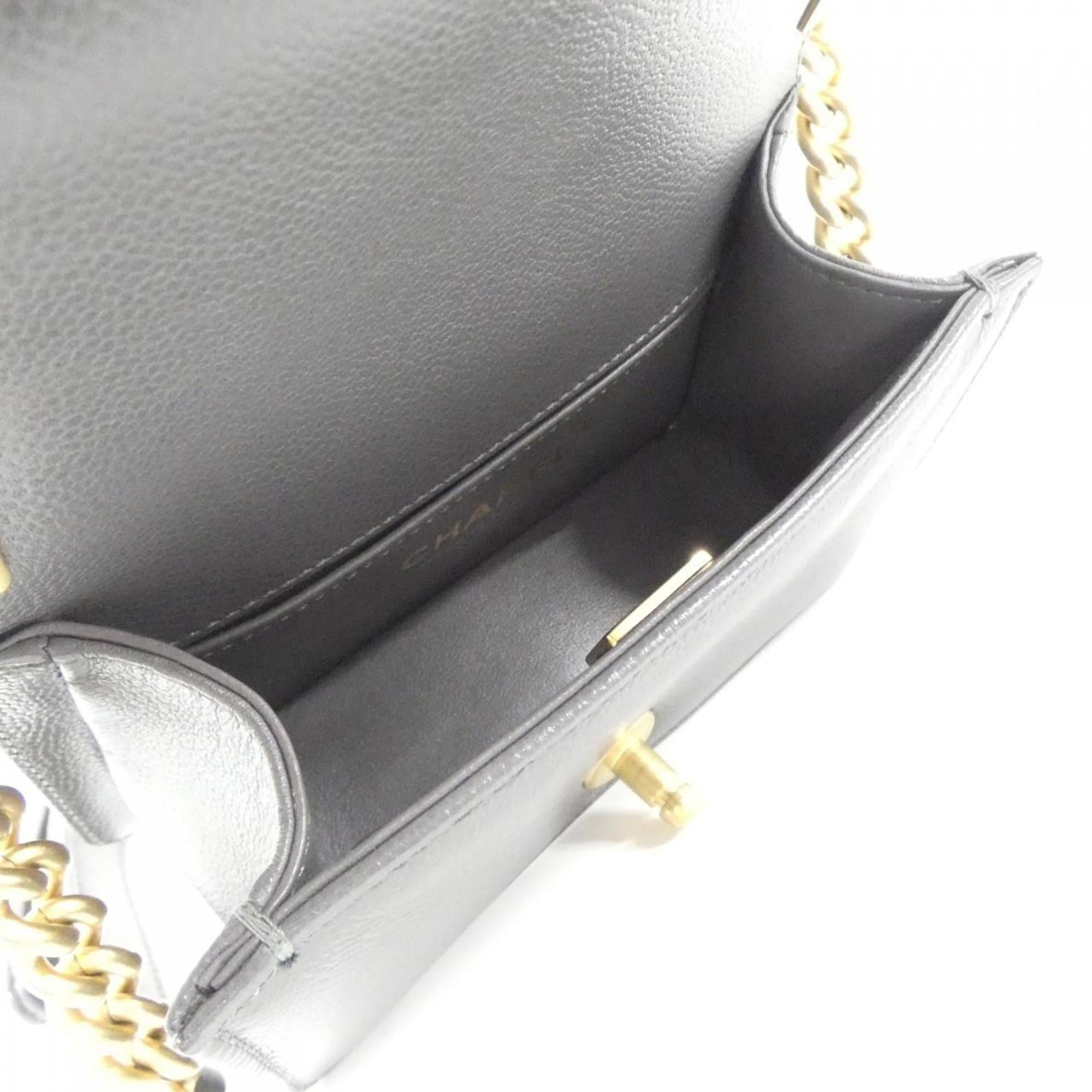 Chanel Boy Chanel Gray Grained Calfskin Shoulder Bag