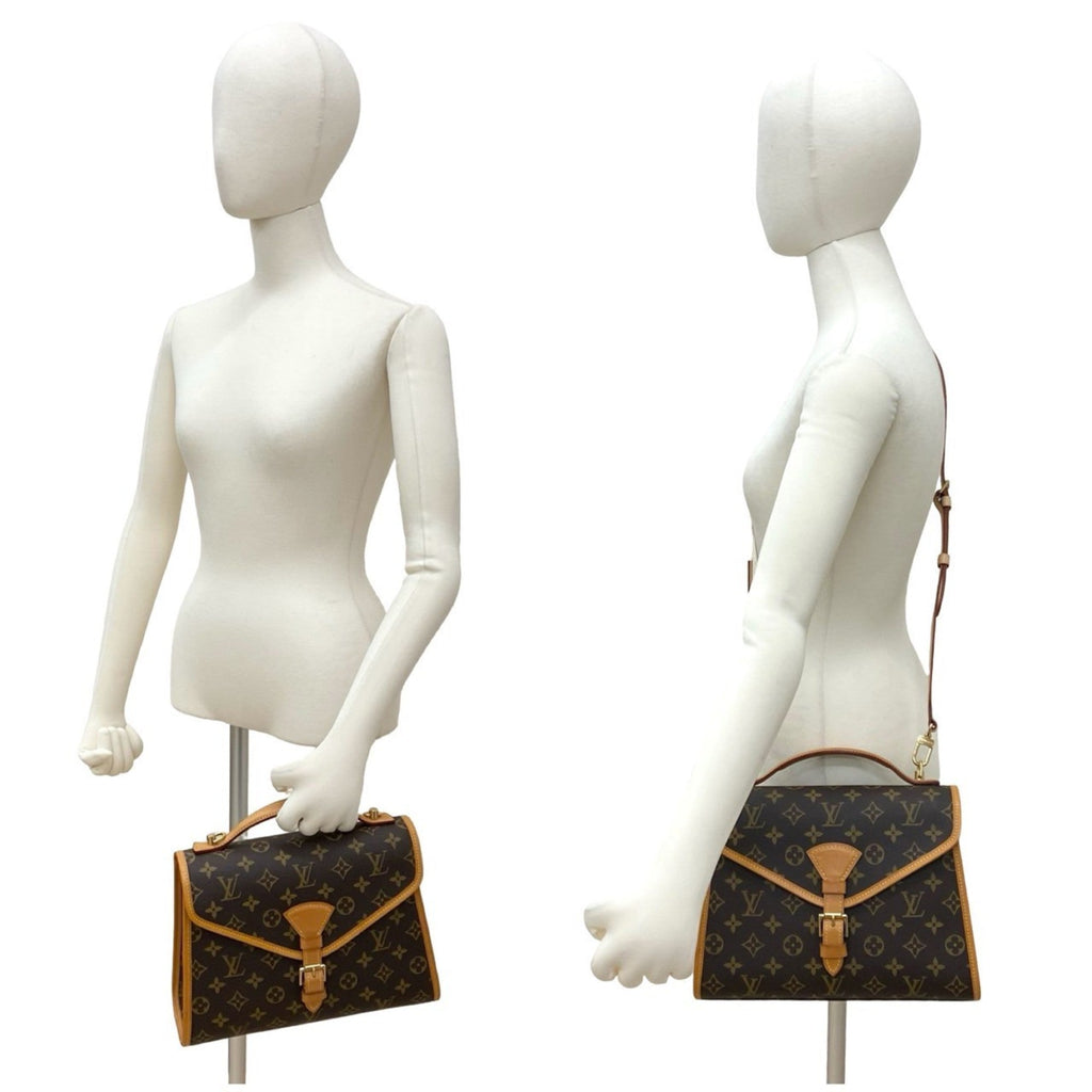 Louis Vuitton Brown Leather Pvc Handbag Shoulder Bag