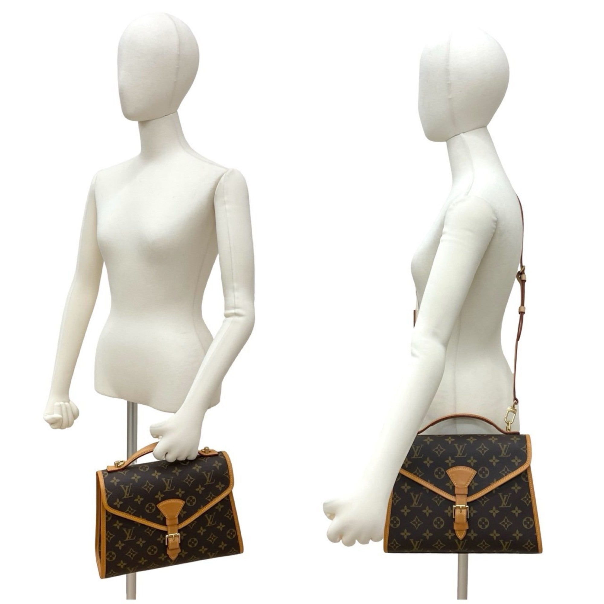 Louis Vuitton Brown Leather Pvc Handbag Shoulder Bag