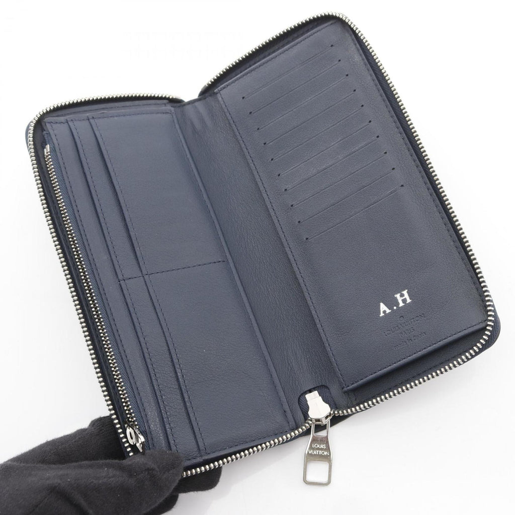 Louis Vuitton Navy Leather Long Wallet