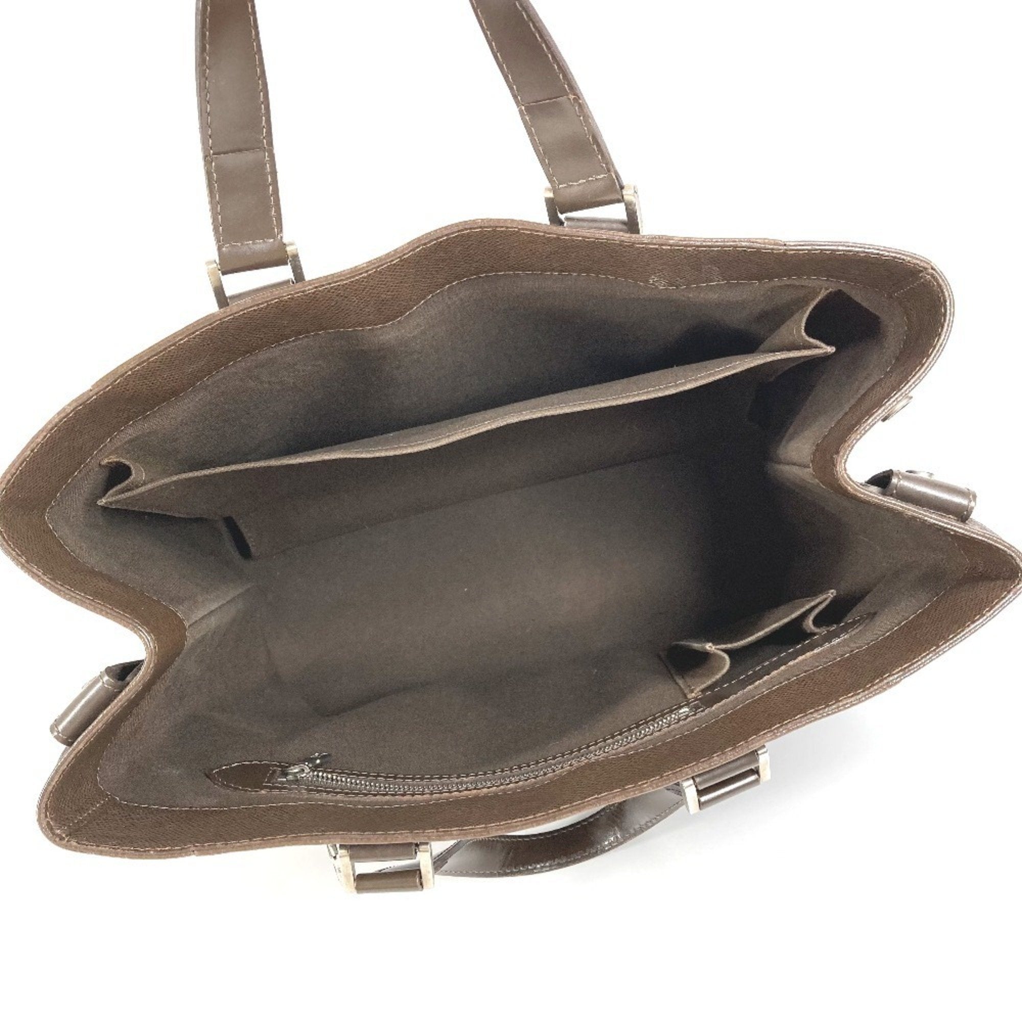Louis Vuitton Brown Grizzly Taiga Leather Handbag Tote Bag
