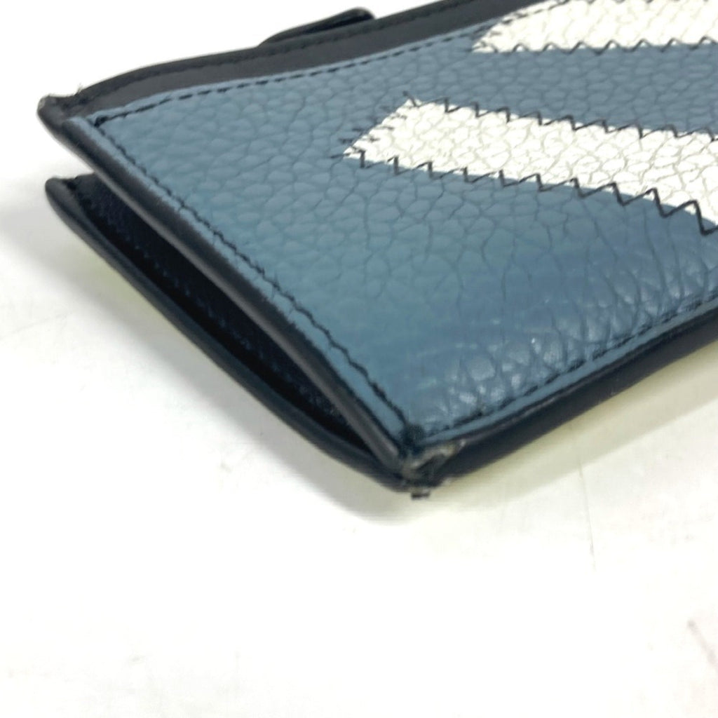 Louis Vuitton Blue Yellow Leather Coin Purse/Coin Case
