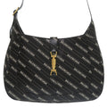 Gucci Black White Leather Shoulder Bag (Pre-Owned)