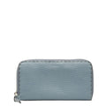 Fendi Blue Gray Leather Long Wallet (Bi-Fold)