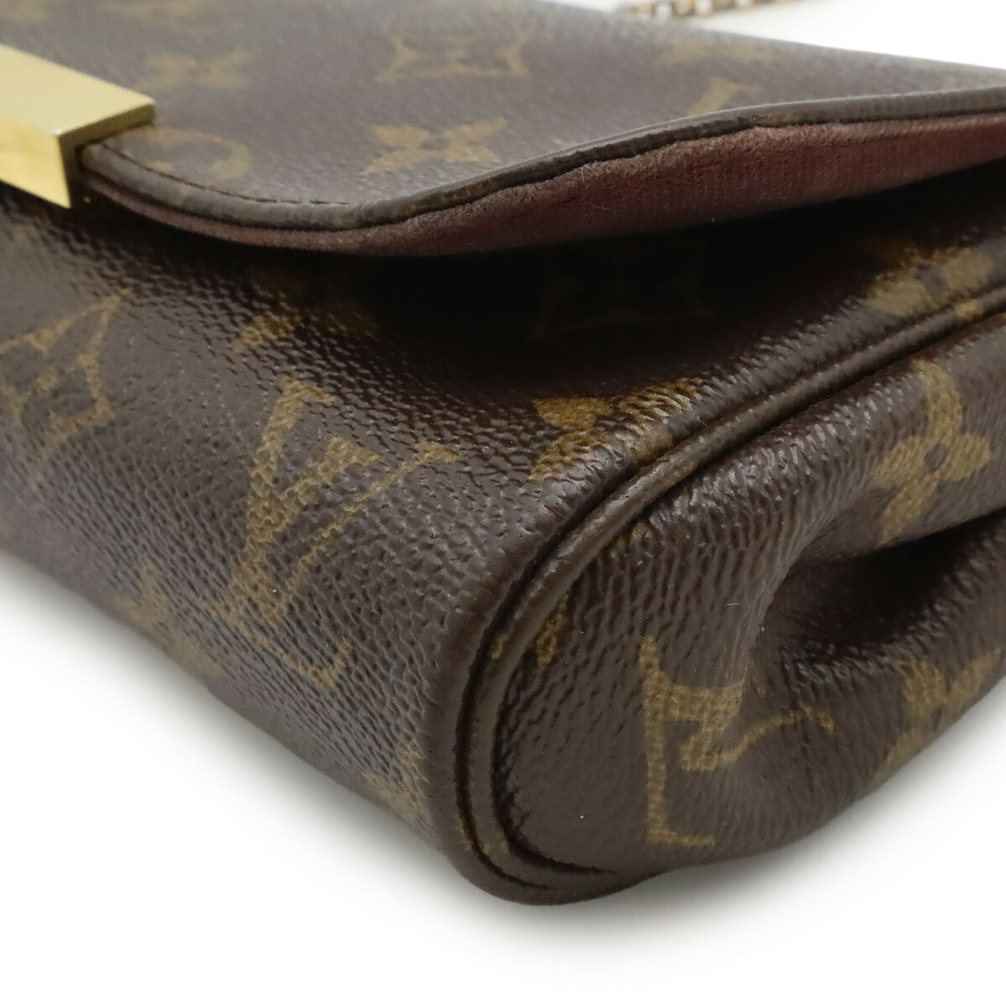 Louis Vuitton Brown Canvas Clutch Bag Pouch Shoulder Bag