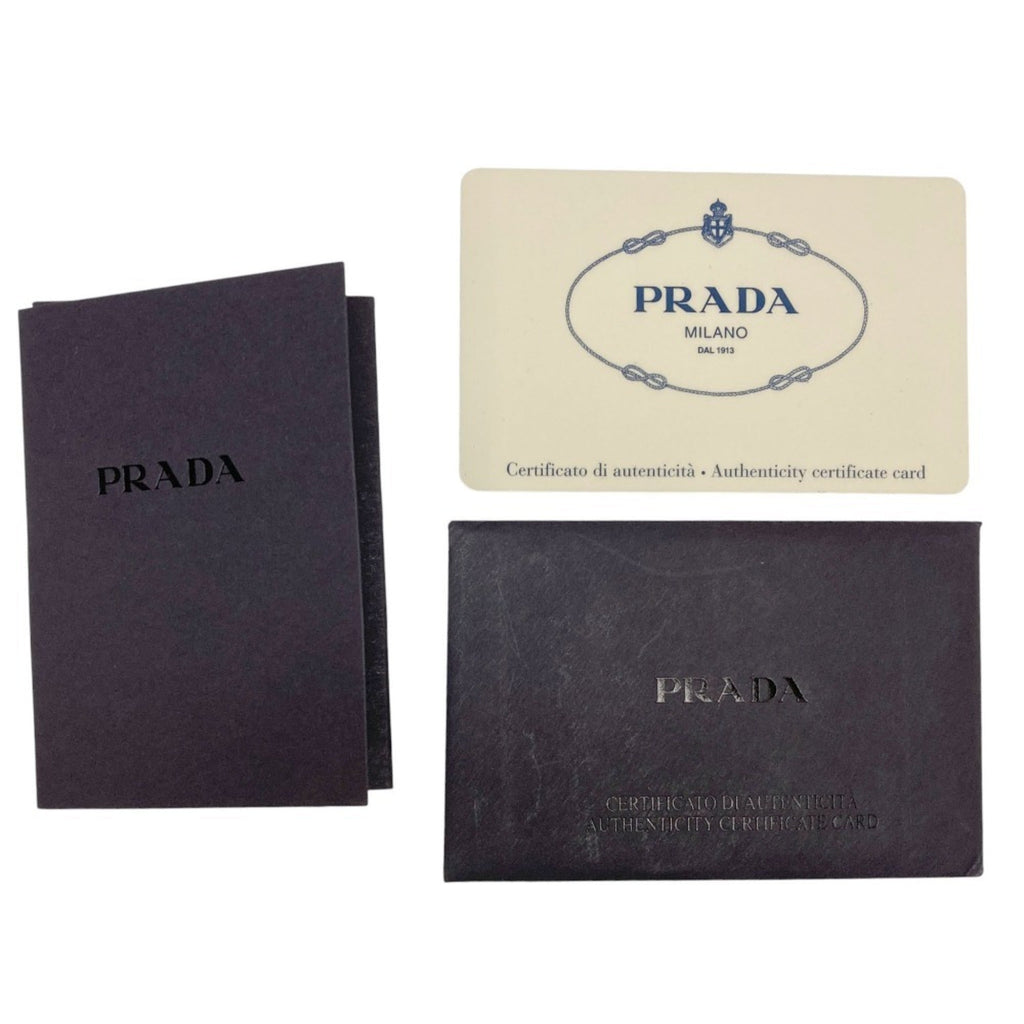 Prada Beige Leather Nylon Tote Bag