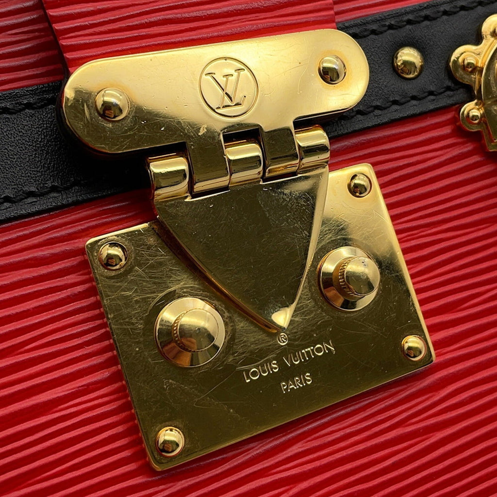 Louis Vuitton Red Color Epi Leather Clutch Bag Shoulder Bag