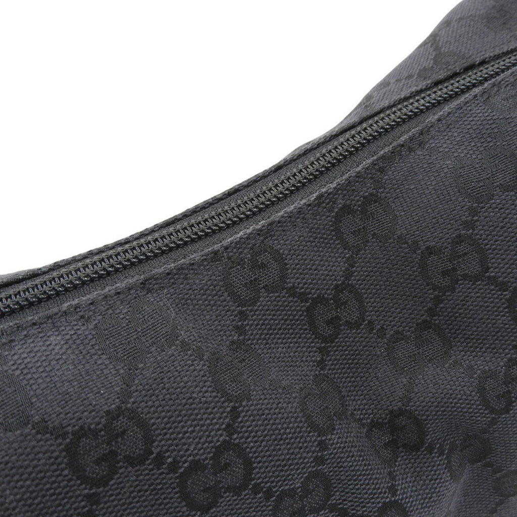 Gucci Black Gg Canvas Shoulder Bag (Pre-Owned)