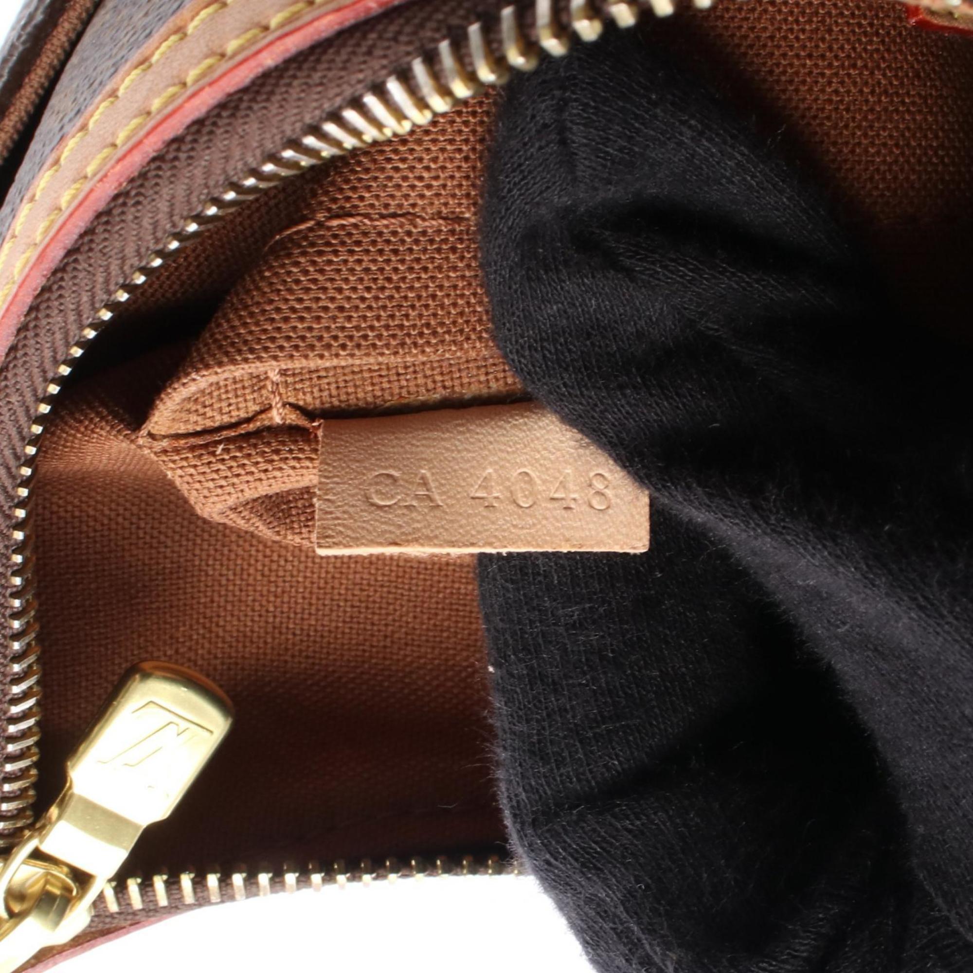 Louis Vuitton Brown Coated Canvas Leather Shoulder Bag