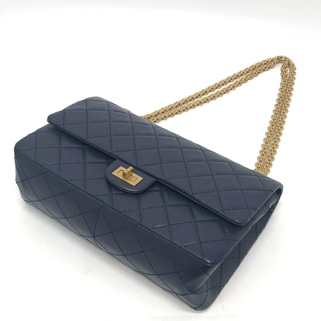 Chanel Navy Leather Shoulder Bag