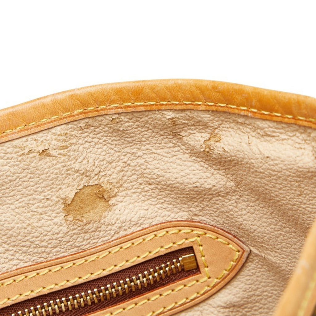 Louis Vuitton Brown Pvc Leather Shoulder Bag Tote Bag