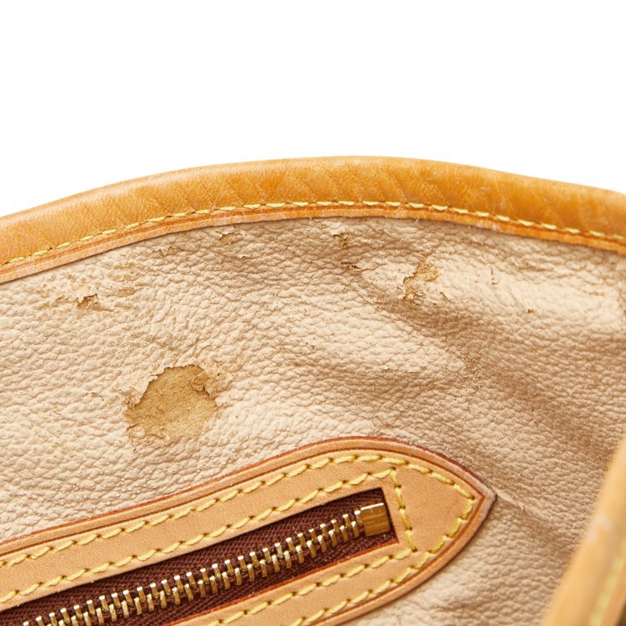 Louis Vuitton Brown Pvc Leather Shoulder Bag Tote Bag