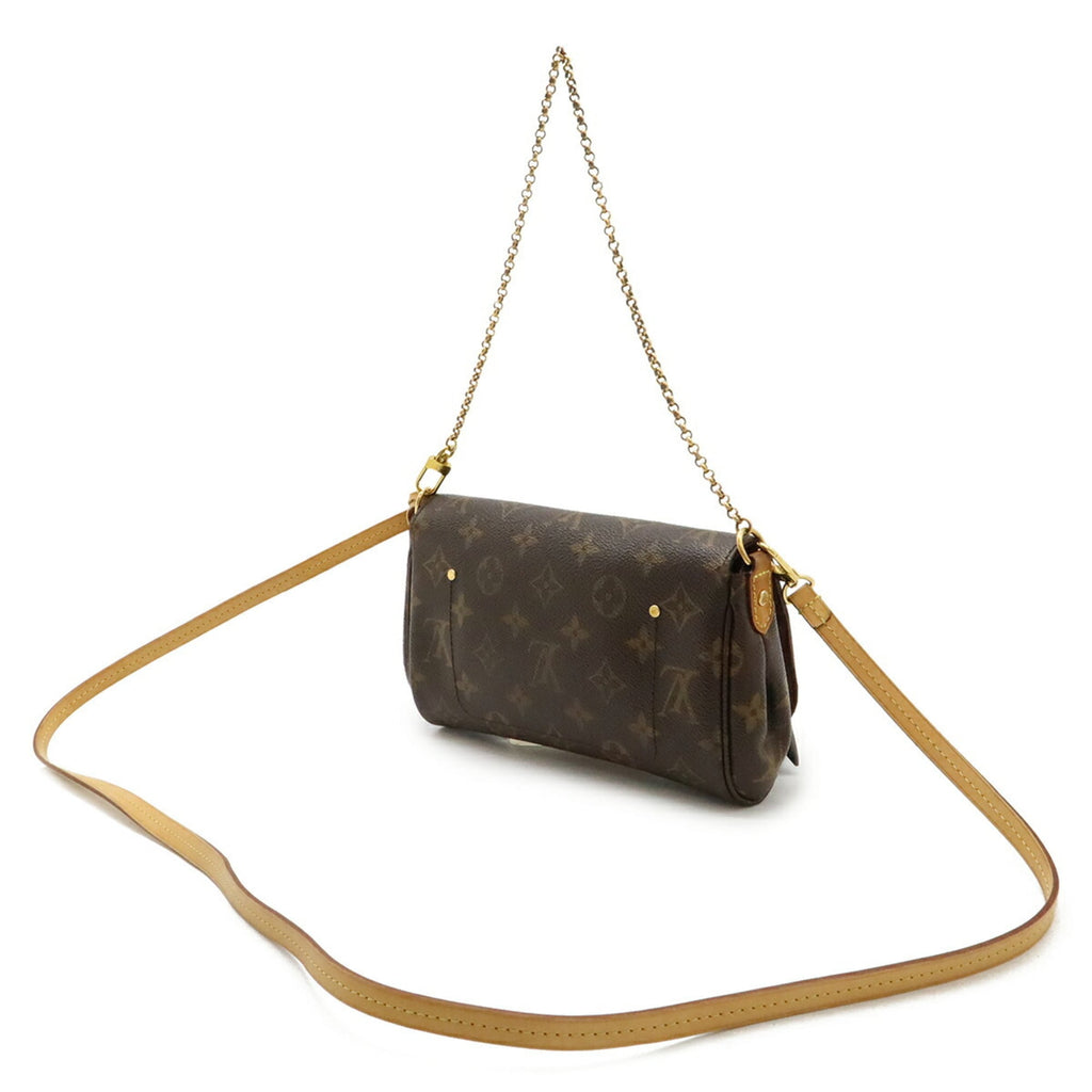 Louis Vuitton Brown Canvas Clutch Bag Pouch Shoulder Bag