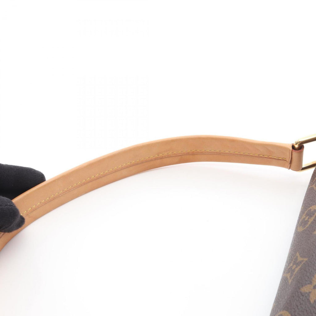 Louis Vuitton Brown Coated Canvas Leather Shoulder Bag